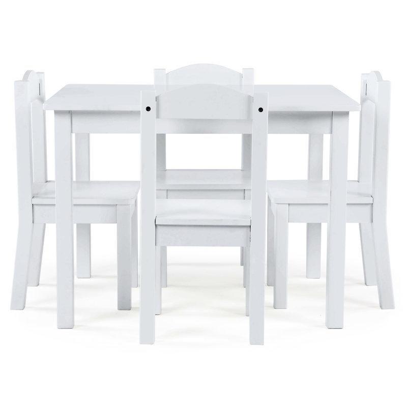 Çam Ağacı Masif Ahşap Çocuk Yemek Masası ve Sandalye Seti 26x22 cm - 86509