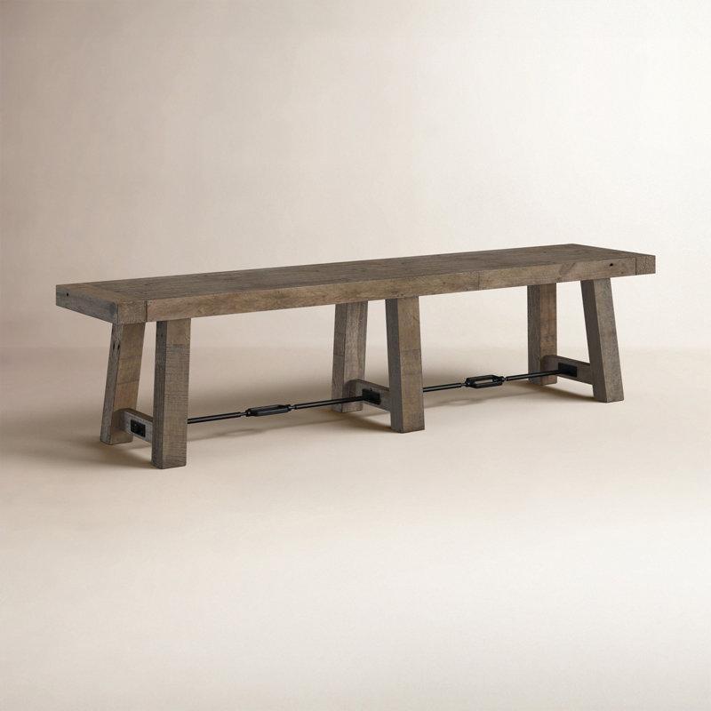 Çam Ahşap Yemek Masası Bench 188x46x45 cm Eğimli Bacaklı - 88366