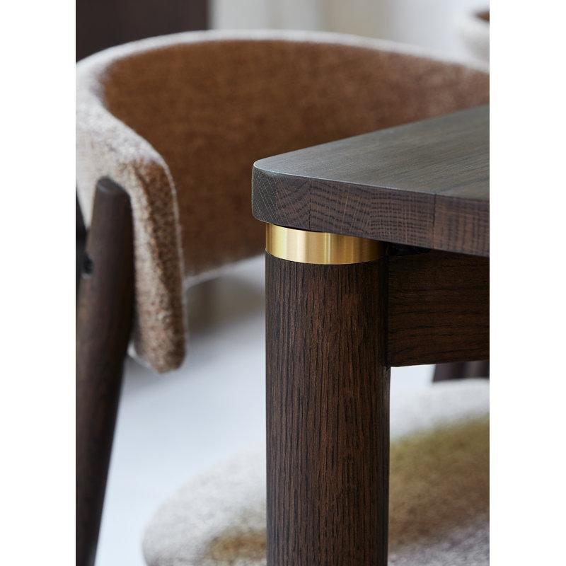 Ceviz Ağacı Masif Ahşap Tabanlı Espresso Rengi İskandinav Yemek Masası 180x94x74 cm - 87295