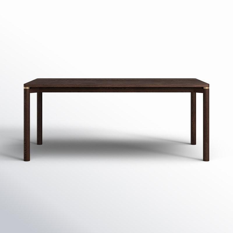 Ceviz Ağacı Masif Ahşap Tabanlı Espresso Rengi İskandinav Yemek Masası 180x94x74 cm - 87295