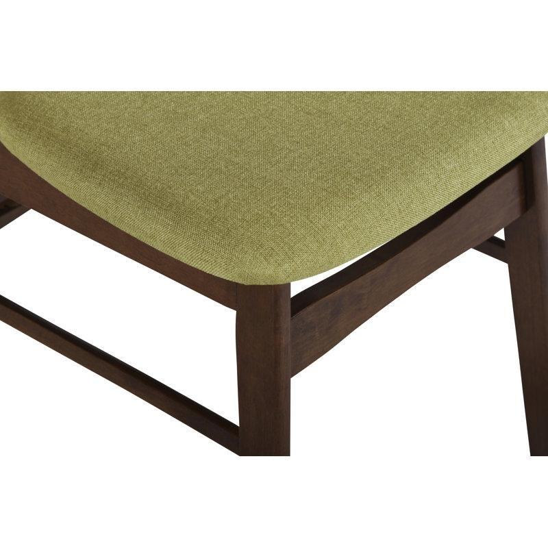 Ceviz Kahverengi Endüstriyel Ahşap 120 cm Dikdörtgen Yemek Masası ve 4 Yeşil Sandalyeli Set - 88012