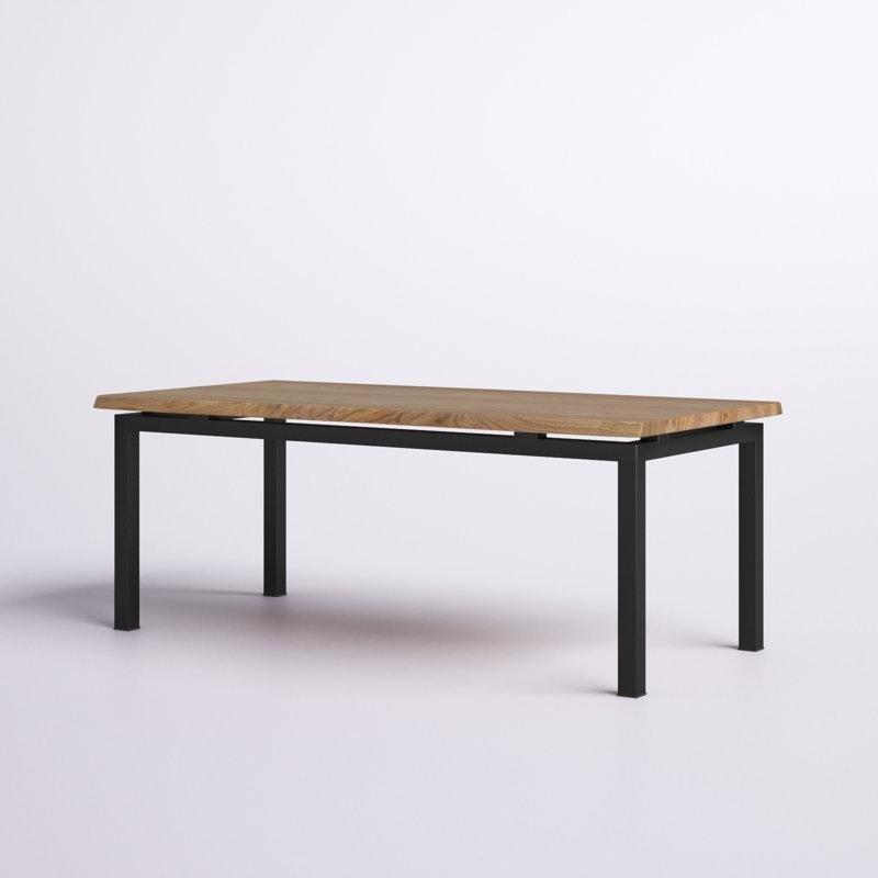 Ceviz Masif Ahşap Tablalı Siyah Metal Ayaklı Kütük Yemek Masası 188x94 cm - 87880 Ceviz Masif Ahşap Tablalı Siyah Metal Ayaklı Kütük Yemek Masası 188x94 cm - 87880