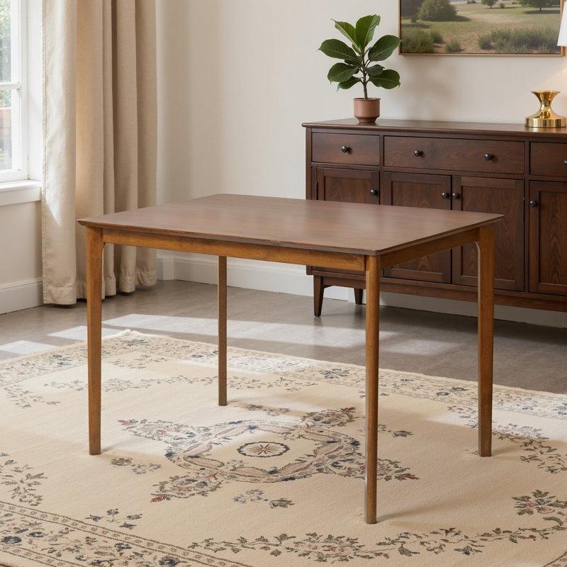Ceviz Rengi Endüstriyel Ahşap Kare Yemek Masası 76x109x70 cm - 87592