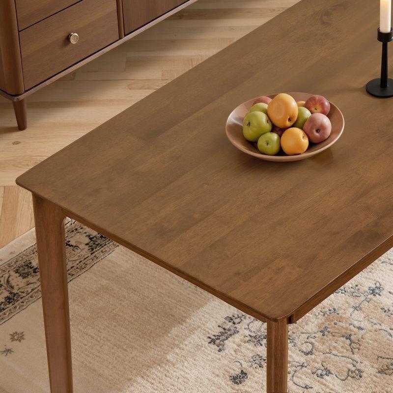 Ceviz Rengi Endüstriyel Ahşap Kare Yemek Masası 76x109x70 cm - 87592