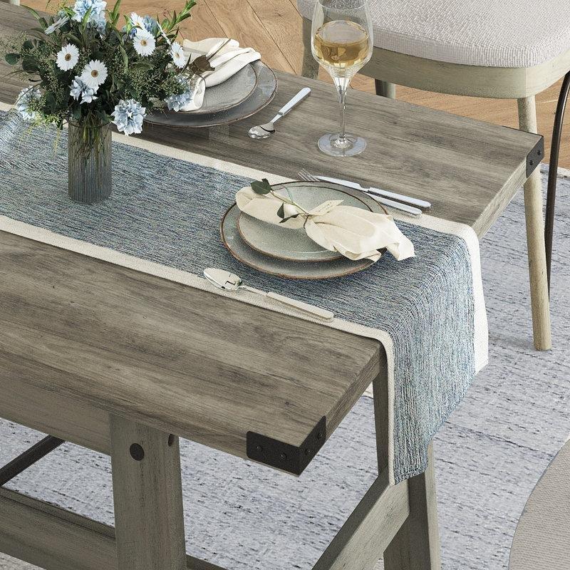 Ceviz Rengi Katlanabilir Dikdörtgen Yemek Masası 173x81 cm - 87022