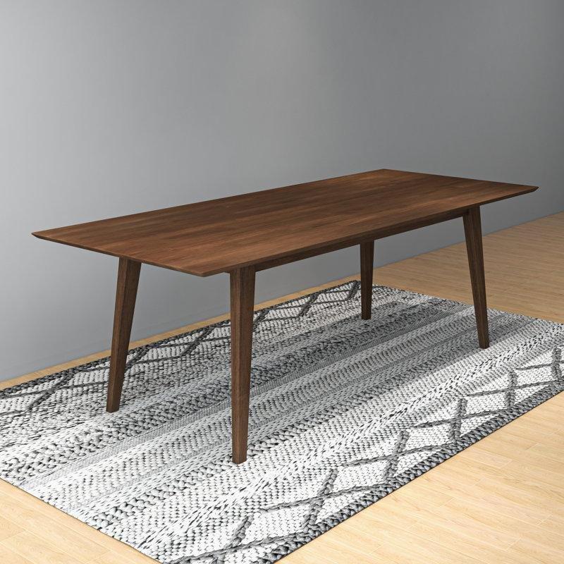 Ceviz Rengi Masif Ahşap 8 Kişilik Dikdörtgen Yemek Masası 220 cm - 84217