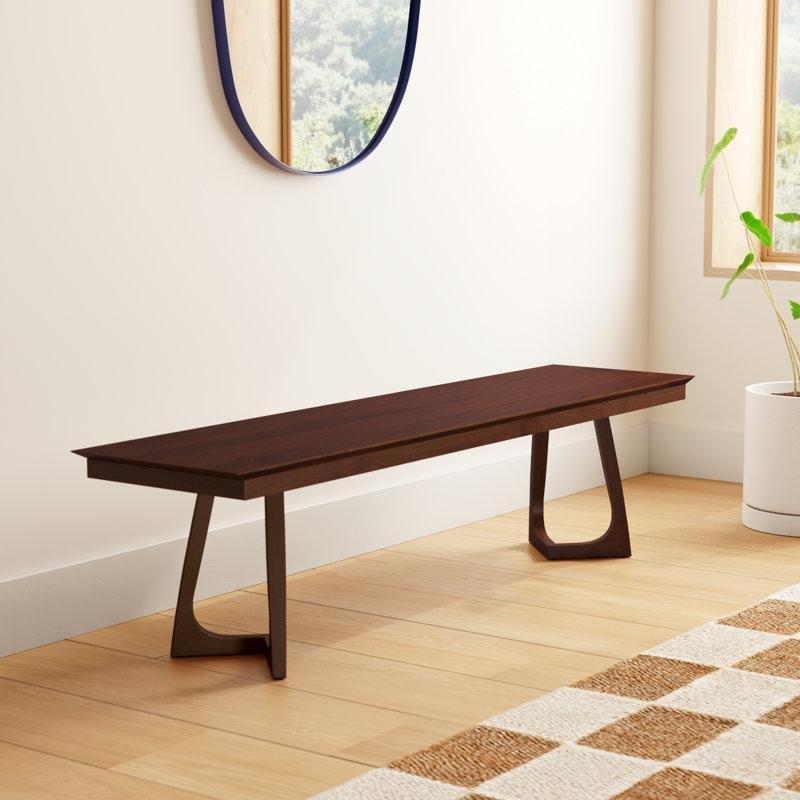 Ceviz Rengi Masif Ahşap Yemek Masası Bench 170 cm - 88339