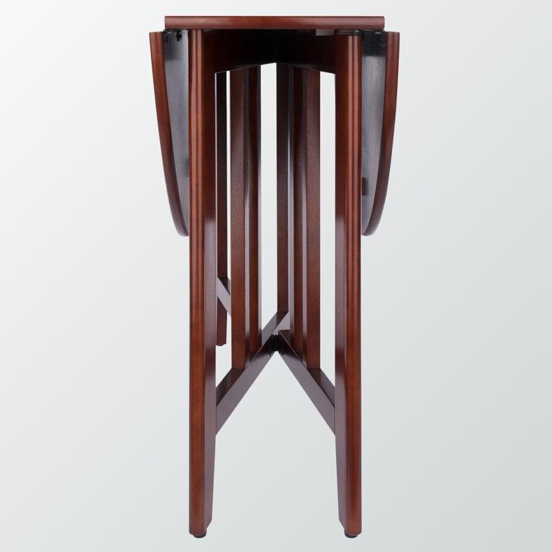 Ceviz Rengi Yuvarlak Katlanır Yemek Masası 107 cm Çapında - 87730