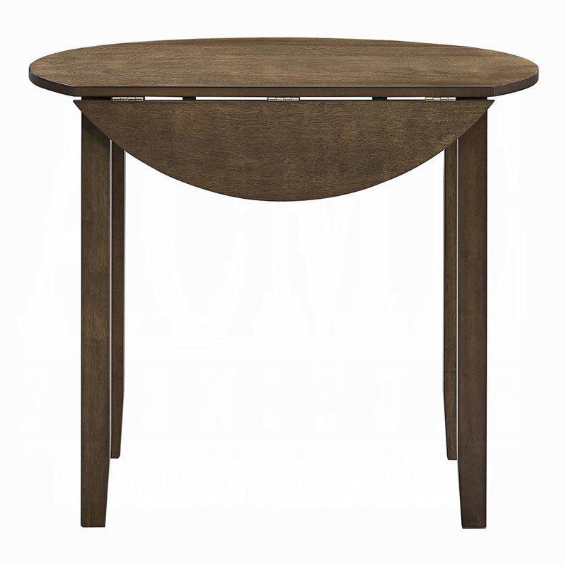 Ceviz Rengi Yuvarlak Katlanır Yemek Masası 89 cm - 87715