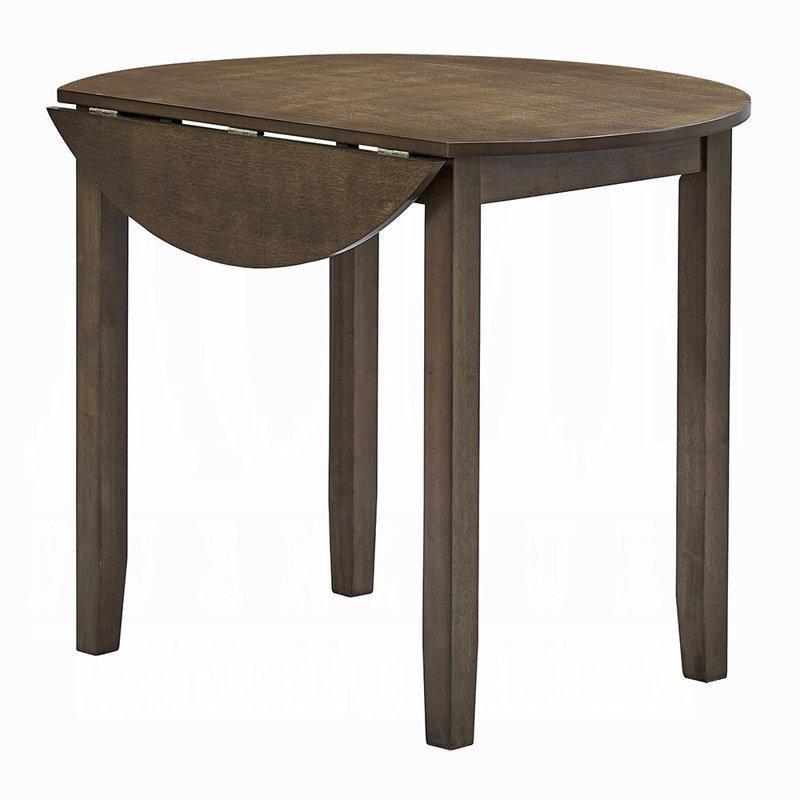 Ceviz Rengi Yuvarlak Katlanır Yemek Masası 89 cm - 87715
