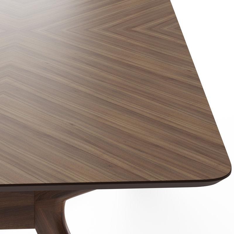 Ceviz Renginde Endüstriyel Ahşap 6 Kişilik Yemek Masası 180x97x74 cm - 84076