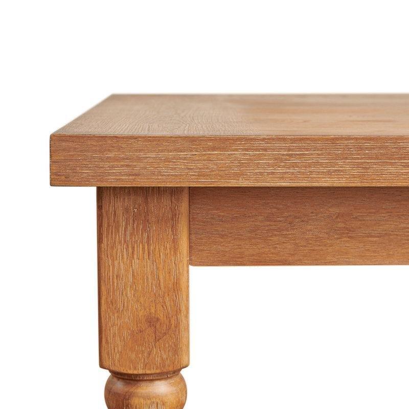Ceviz Renginde Masif Ahşap Yüksek Ayaklı Rustik Mutfak Yemek Masası 56x81x94 cm - 84949