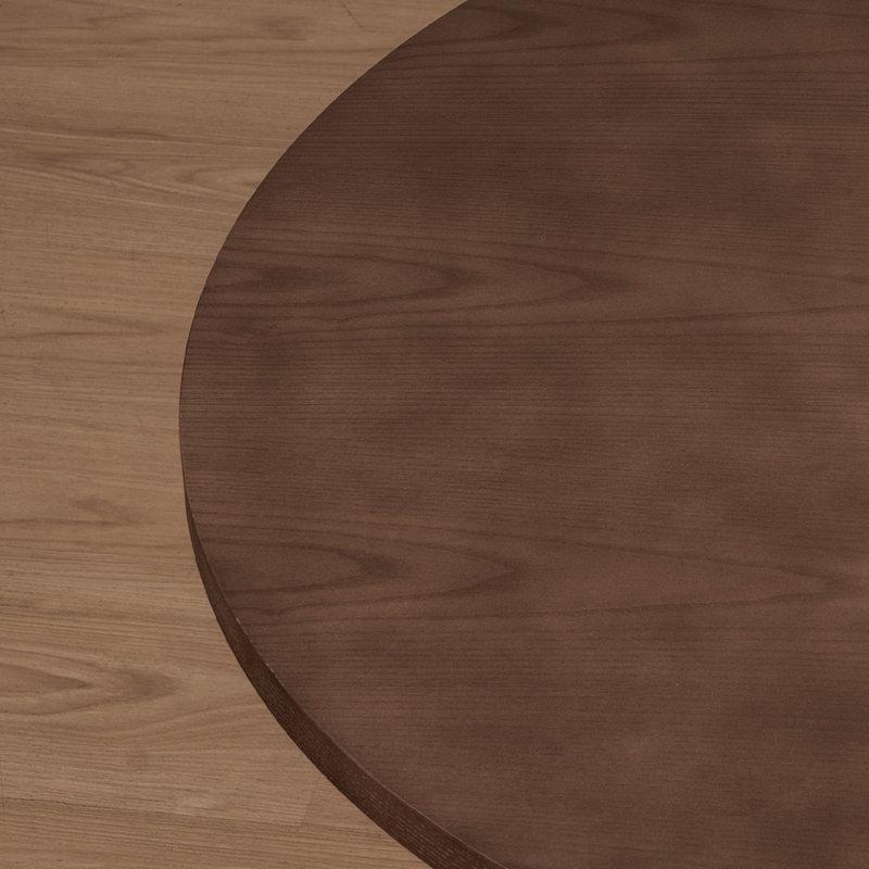 Ceviz Renginde Yuvarlak Masif Ahşap Bohem Yemek Masası 75 cm - 83617