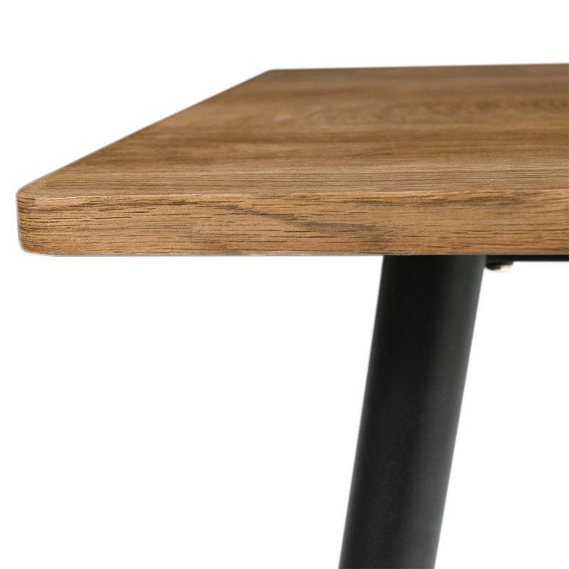 Ceviz Renkli Endüstriyel Ahşap Dört Kişilik Mutfak Masası Takımı 120x70 cm - 85729.0