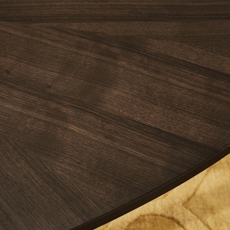 Ceviz Renkli Masif Ahşap Oval Yemek Masası 160x107 cm - 84424