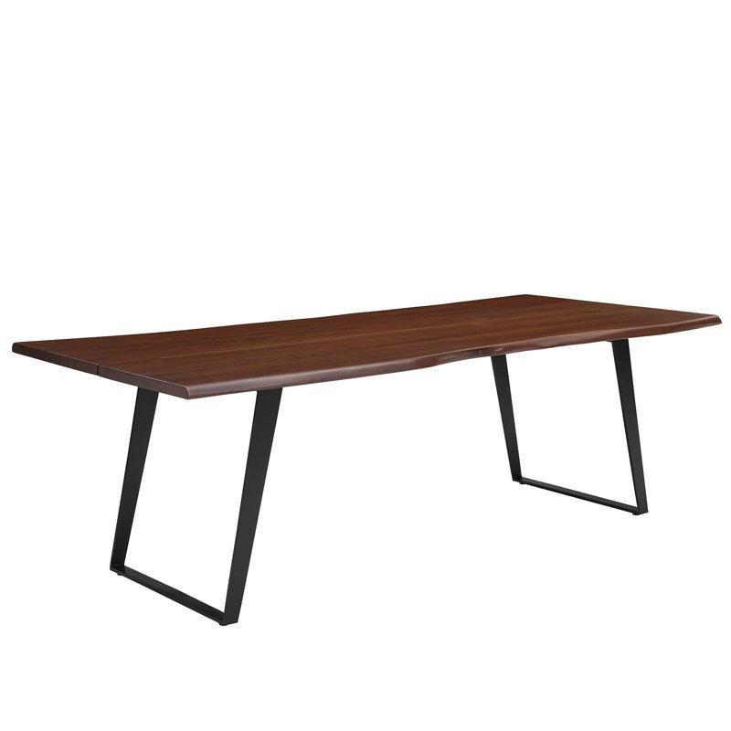 Ceviz Renkli Masif Akasya Ağacı Live Edge Kütük Yemek Masası 245 cm - 87943