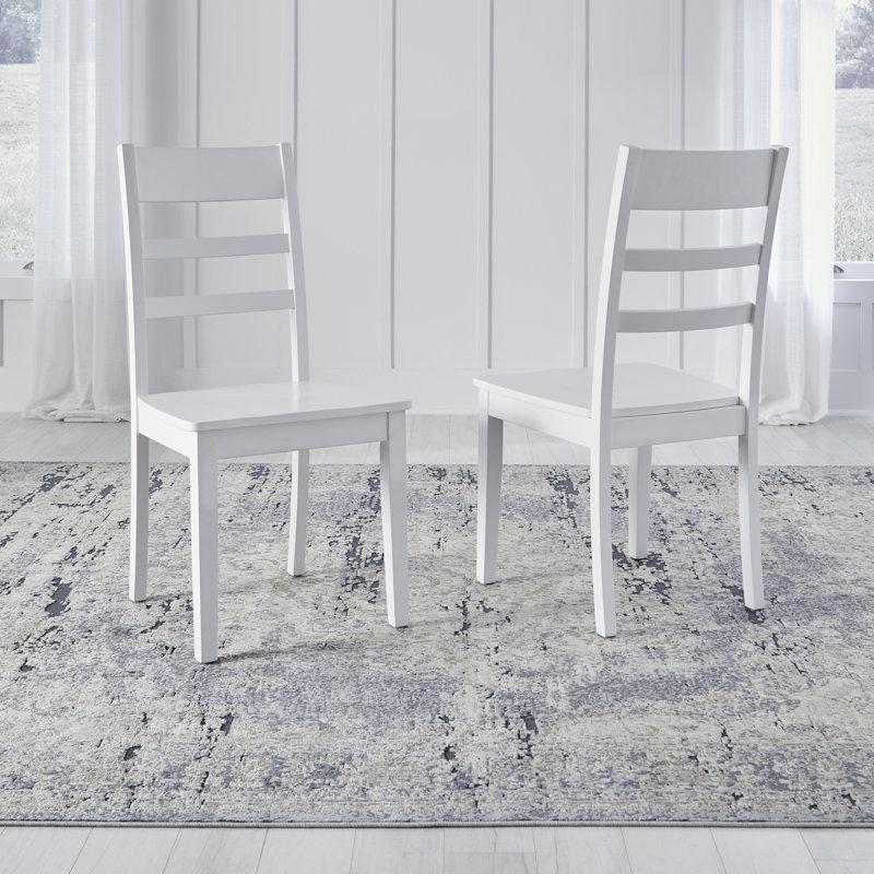Ceviz ve Beyaz Renkli Masif Ahşap Katlanır Mutfak Masası 4 Sandalyeli Set - 85420.0