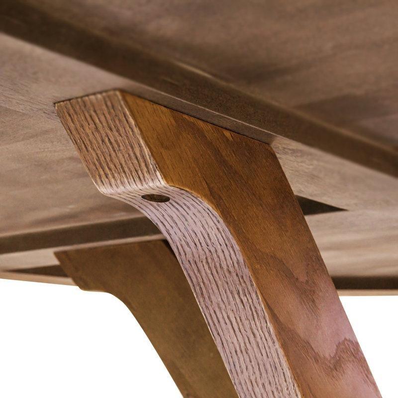 Ceviz Yemek Masası 120 cm Yuvarlak Altı Ayaklı Ahşap - 85957