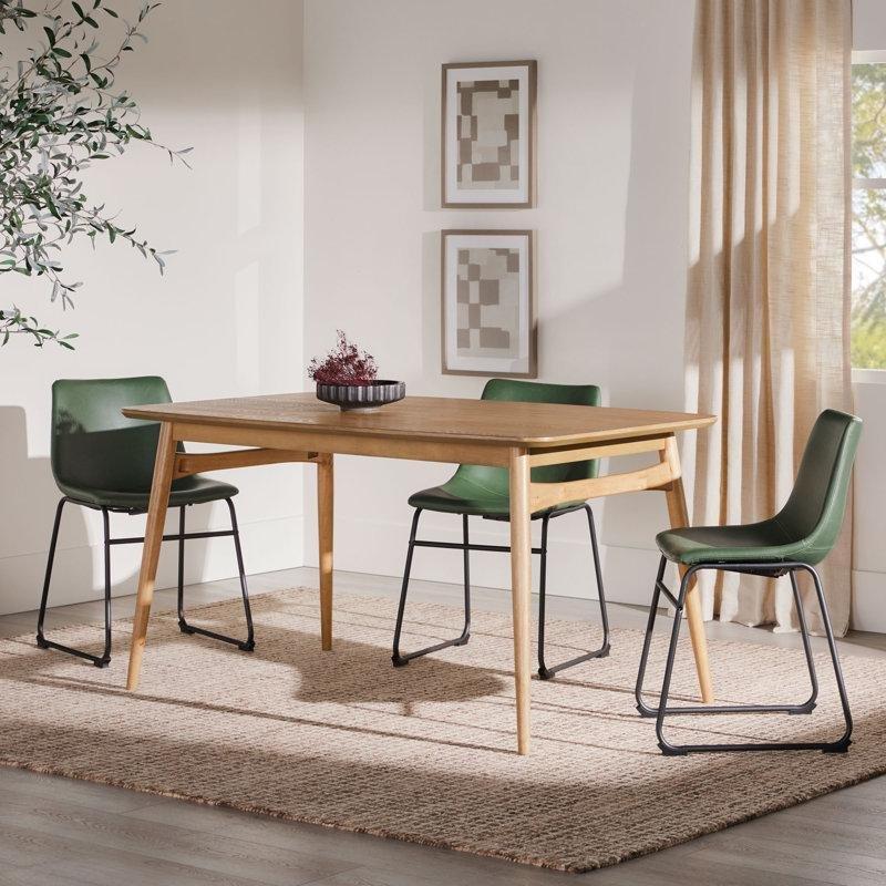 Ceviz Yemek Masası 150x90 cm Dönem Tasarımlı Dörtlü Ayaklı - 85987