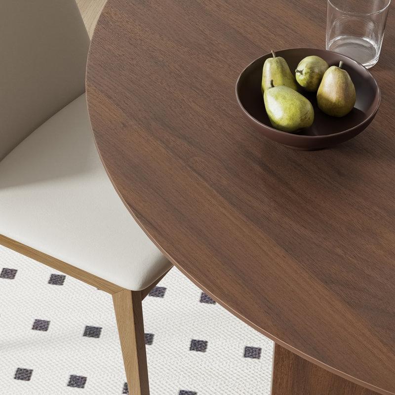 Çift Ayaklı Ceviz Renkli Oval Yemek Masası 170 cm - 84430