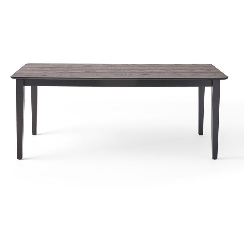 Çiftlik Tarzı Siyah Endüstriyel Ahşap Dikdörtgen Yemek Masası 193x90 cm - 86686