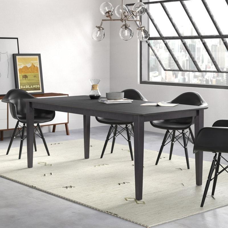 Çiftlik Tarzı Siyah Endüstriyel Ahşap Dikdörtgen Yemek Masası 193x90 cm - 86686