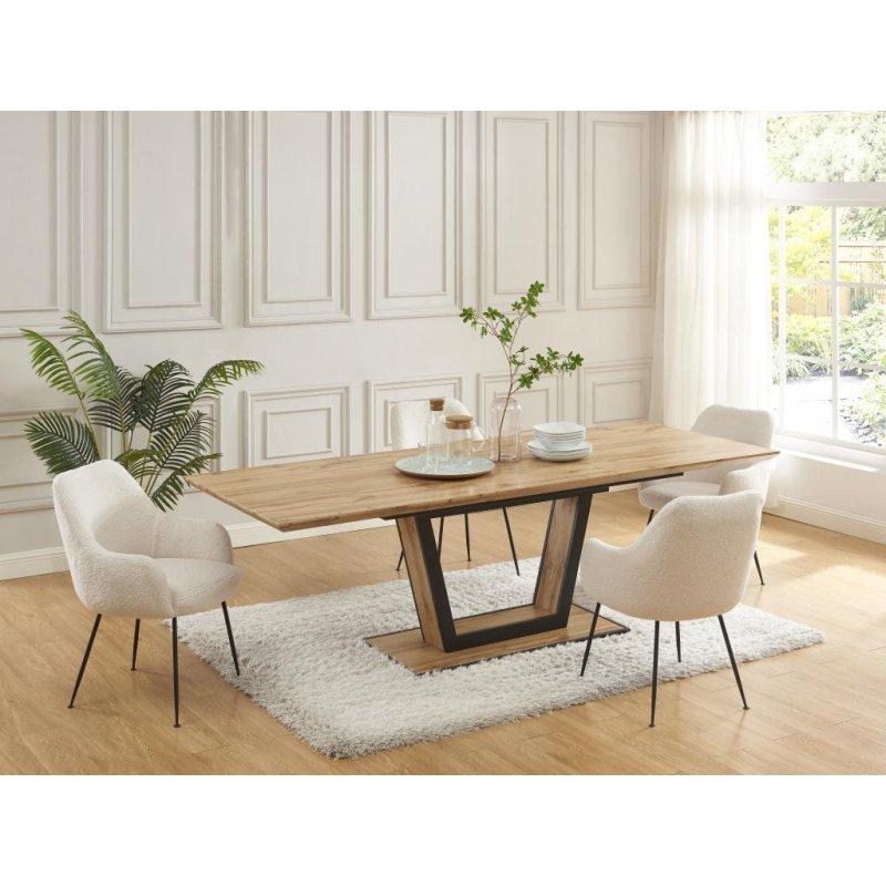 Doğal Ahşap Açılır Yemek Masası 240 cm - 83776