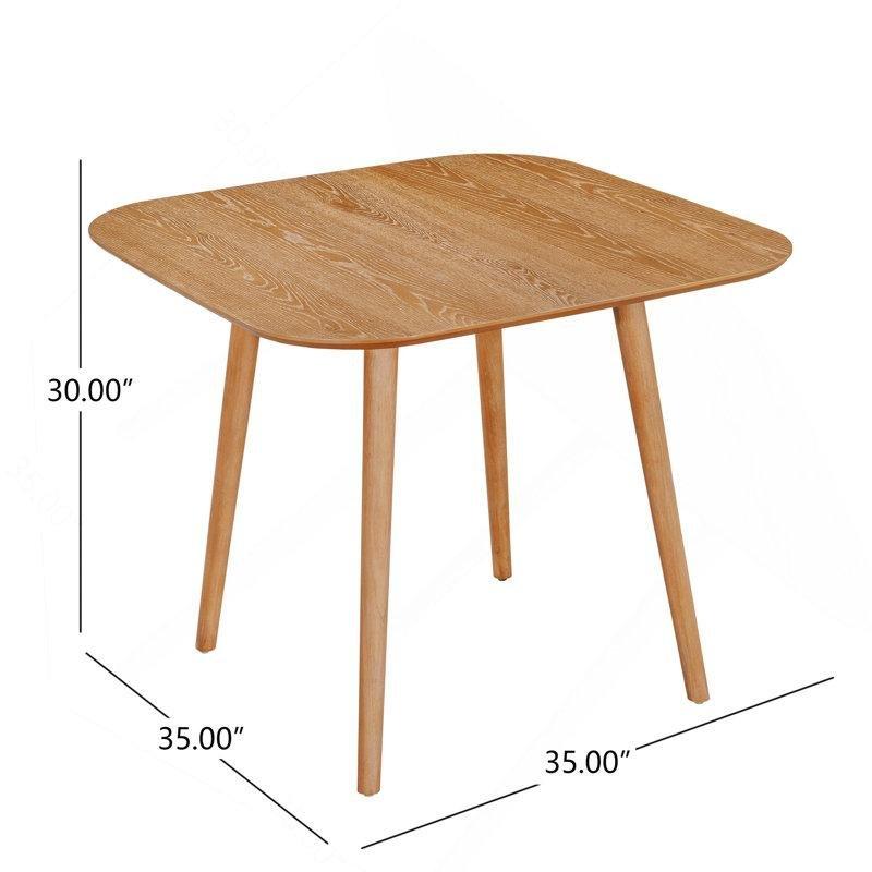 Doğal Ahşap Endüstriyel Kare Yemek Masası 76 cm - 87508