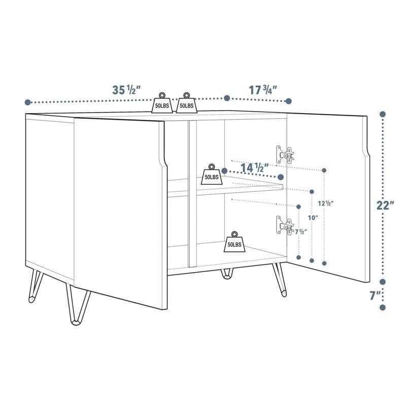 Doğal Ahşap İki Kapılı Yemek Masası Konsol Takımı 89x46x114 cm - 88459