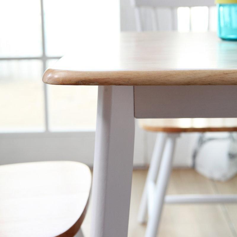 Doğal Ahşap Kare Yemek Masası 70x70 cm Yüzyıl Ortası Modern Tasarım - 87526