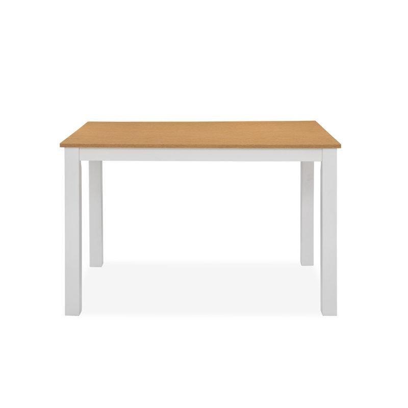 Doğal Ahşap Tablalı Beyaz Metal Ayaklı 160 cm Yemek Masası - 84061
