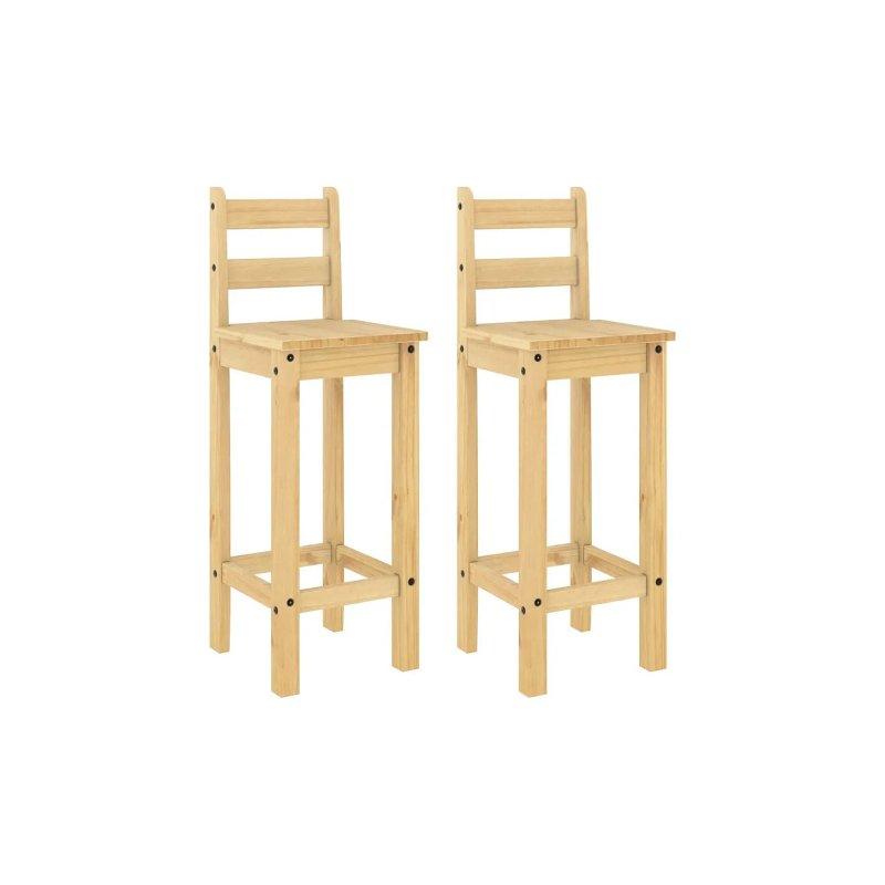 Doğal Çam Ağacı Bar Sandalyesi 37x385x107 cm - 88636