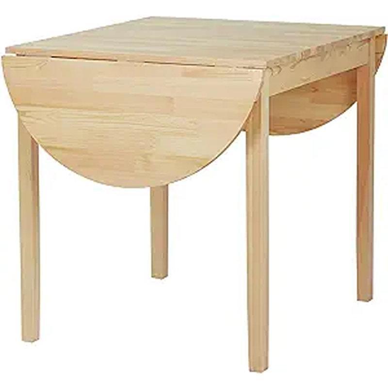 Doğal Çam Ağacı Oval Tasarımlı Katlanır Yemek Masası 140 cm - 87703