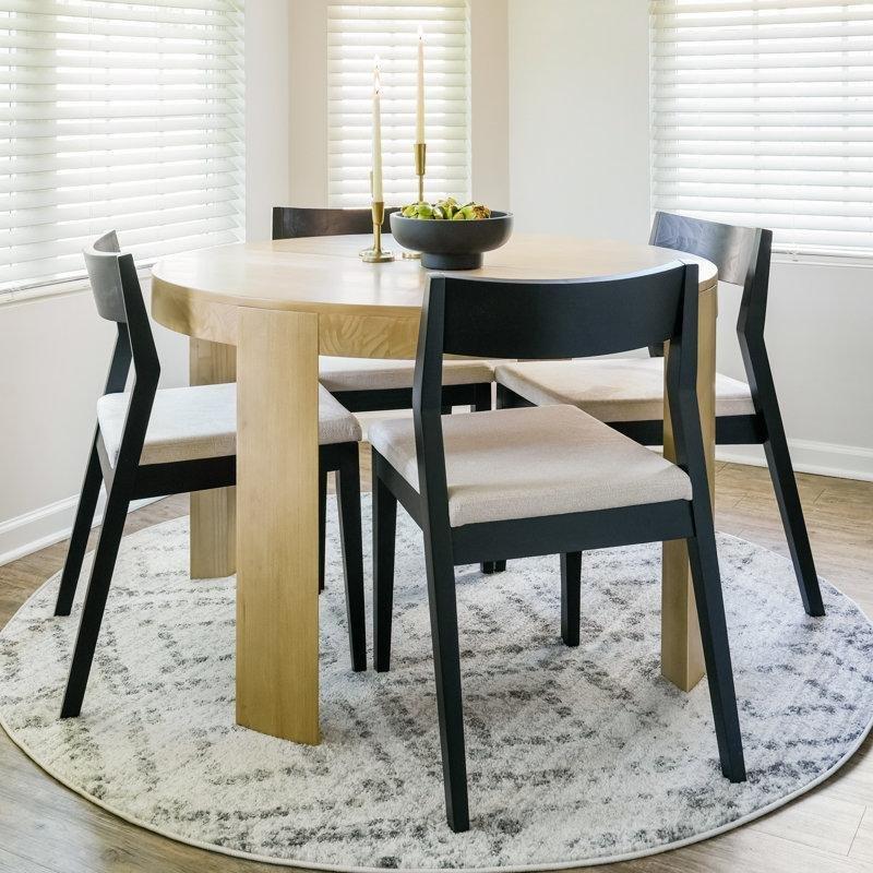 Doğal Çam Ağacı Yuvarlak İskandinav Yemek Masası 120 cm - 87349