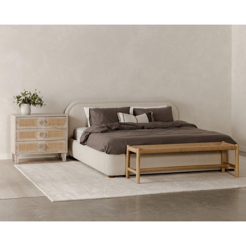 Doğal Elm Ağacı Örme Halat Oturma Yüzeyli Yemek Masası Bench 60x45x46 cm - 88330