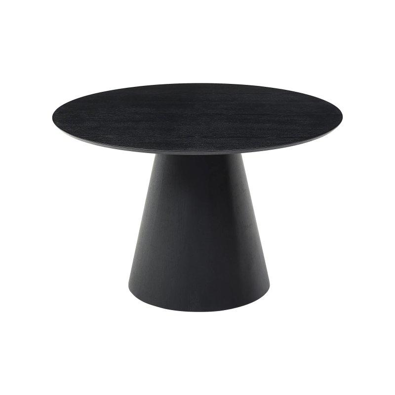 Doğal Koyu Ceviz Kaplı MDF Yuvarlak Yemek Masası 120x120 cm - 83365