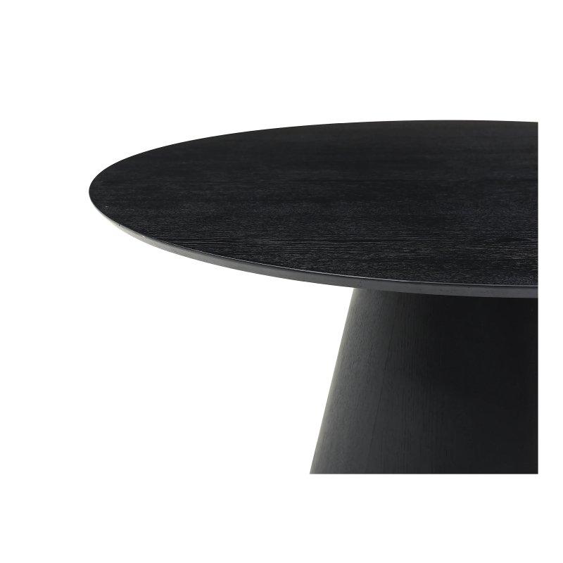 Doğal Koyu Ceviz Kaplı MDF Yuvarlak Yemek Masası 120x120 cm - 83365