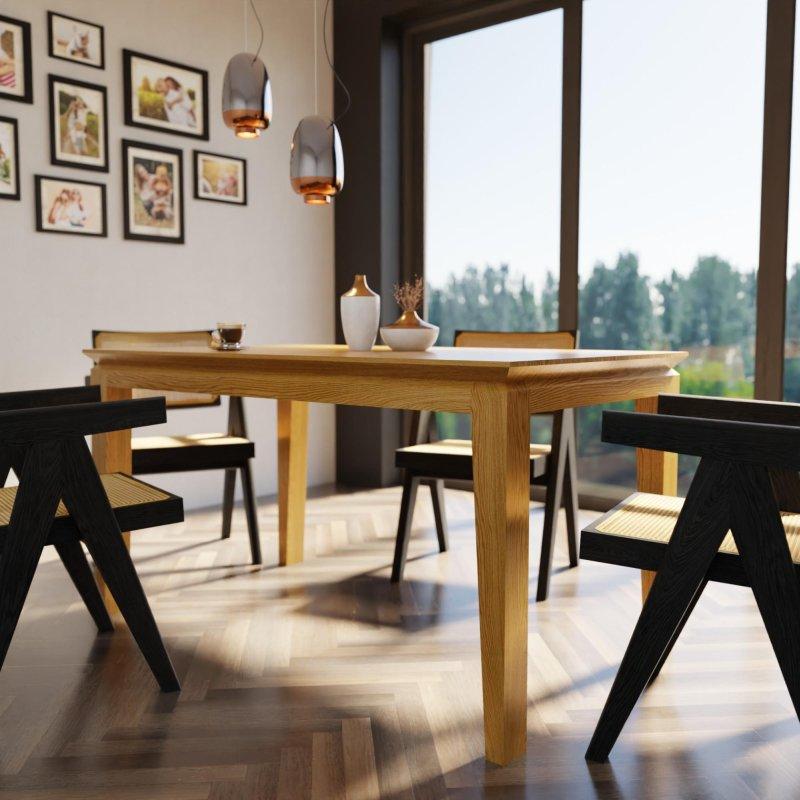 Doğal Meşe Masif Ahşap Açılır Yemek Masası 140x80 cm - 83770