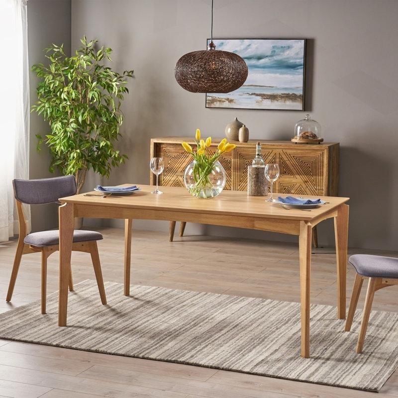 Doğal Meşe Renginde Endüstriyel Ahşap 150x90 cm Yemek Masası - 84130