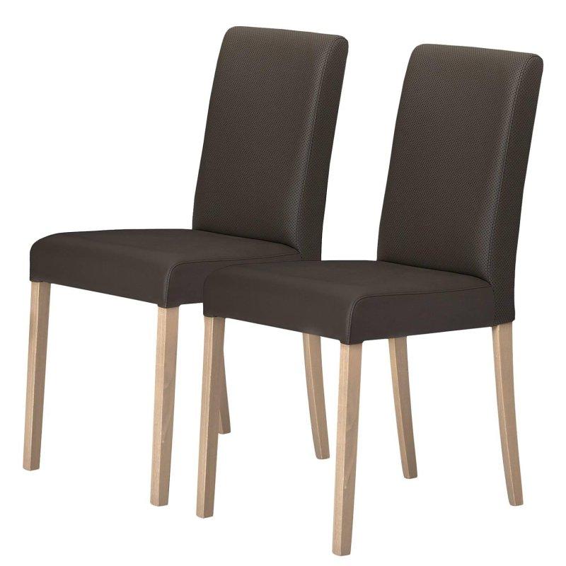 Dört Parçalı Koyu Kahverengi Kunstleder Mutfak Masası Seti 110x75 cm - 88699