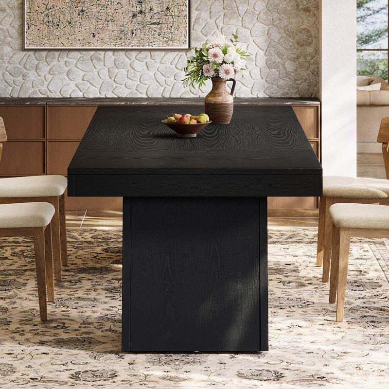 Endüstriyel Ahşap Doğal Renk Dikdörtgen Yemek Masası 140x70 cm - 85891