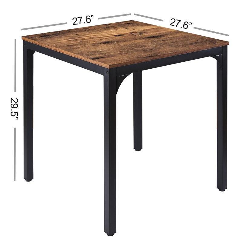 Endüstriyel Ahşap Kahverengi Kare Yemek Masası 70x70 cm - 87607