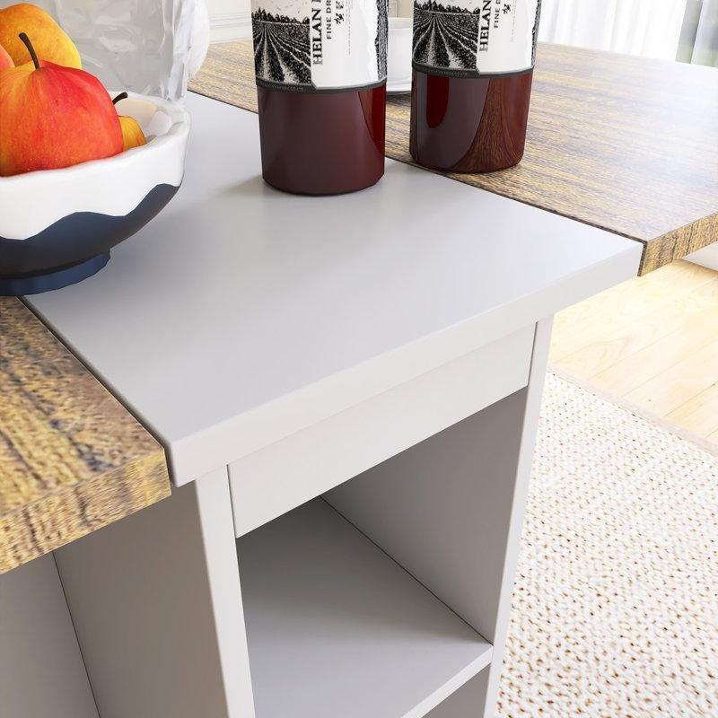 Endüstriyel Ahşap Katlanır Mutfak Masası 4 Sandalyeli Set - 85390.0