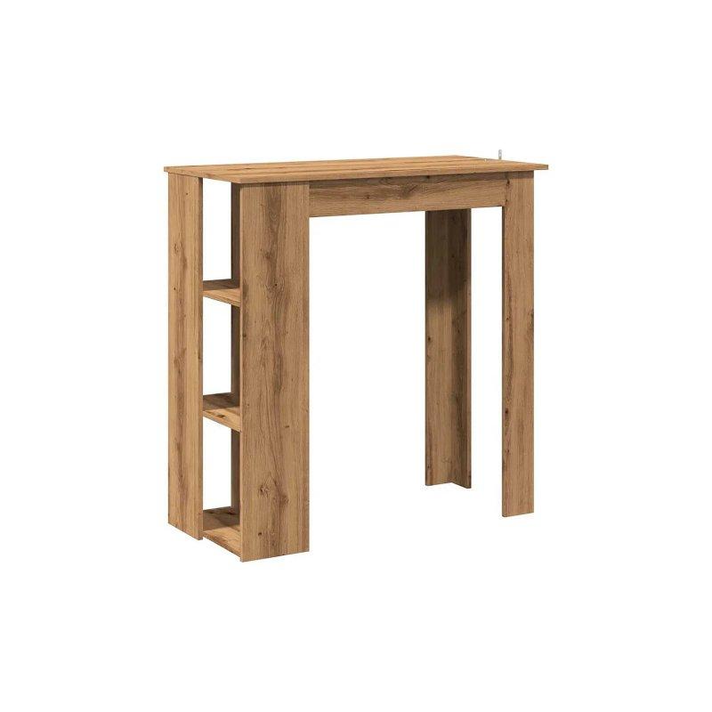 Endüstriyel Ahşap Raflı Bar Masası 102x50x104 cm - 88615