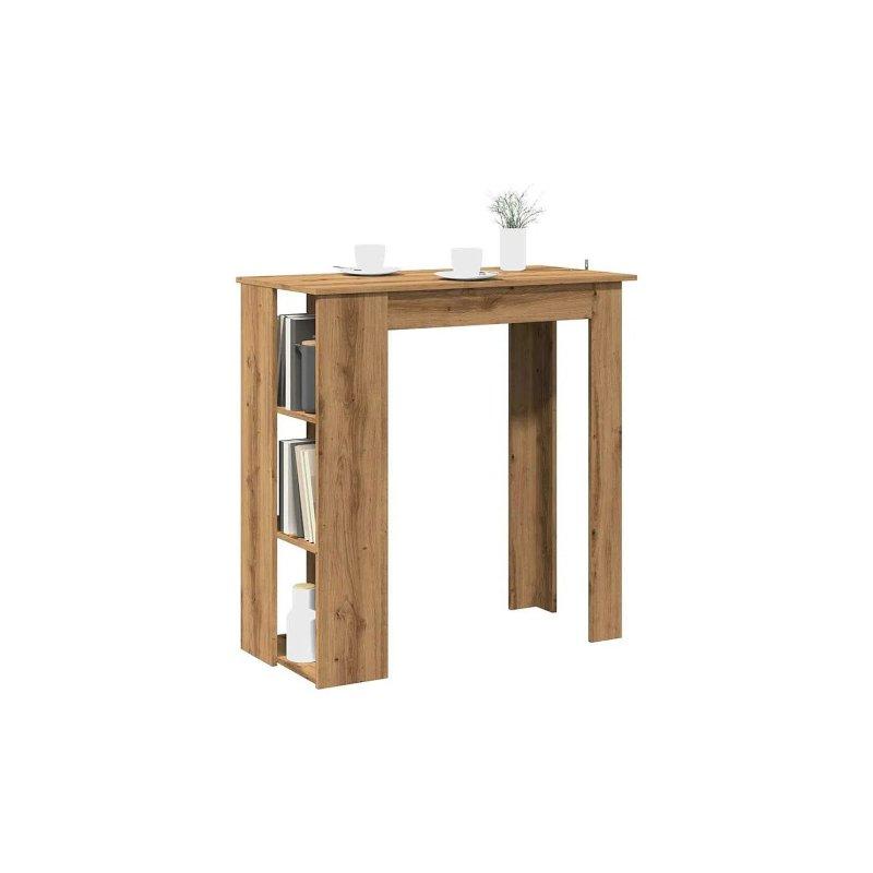 Endüstriyel Ahşap Raflı Bar Masası 102x50x104 cm - 88615 Endüstriyel Ahşap Raflı Bar Masası 102x50x104 cm - 88615