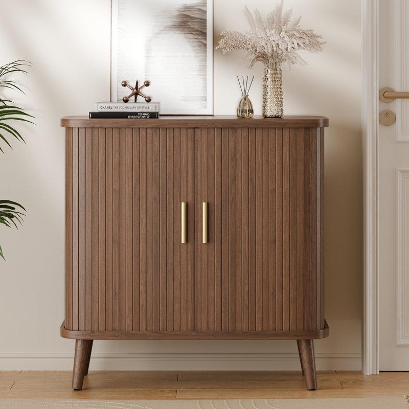 Endüstriyel Ahşap Sürgülü Kapılı Modern Yemek Masası Konsol Takımı 80x40x78 cm - 88435