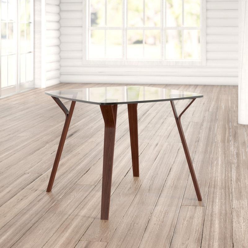 Endüstriyel Ahşap Tabanı Koyu Gri Kare Yemek Masası 97 cm - 87514