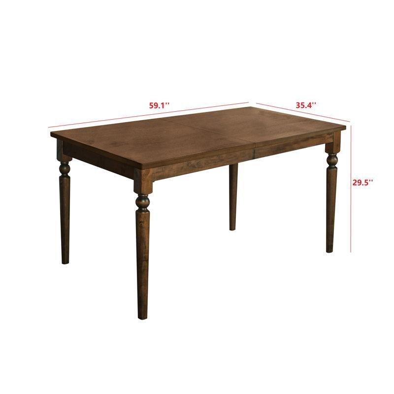 Endüstriyel Ahşap Tablalı Ceviz Yemek Masası 150x90 cm - 85909