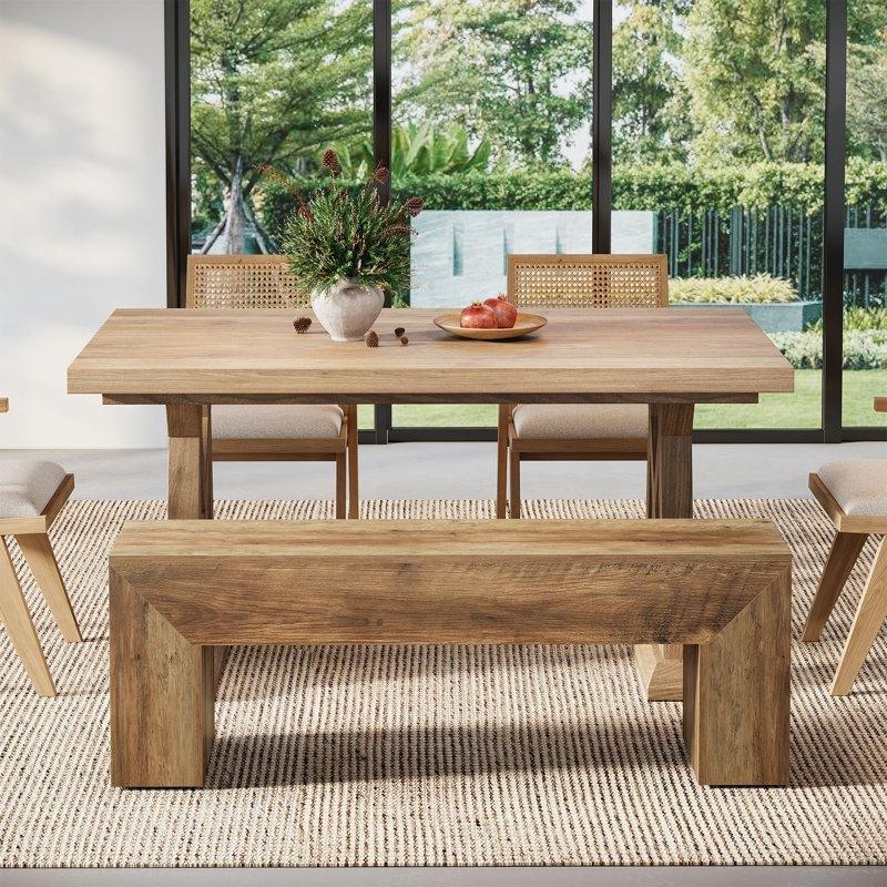 Endüstriyel Ahşap Yemek Masası Bench 120 cm - 88252