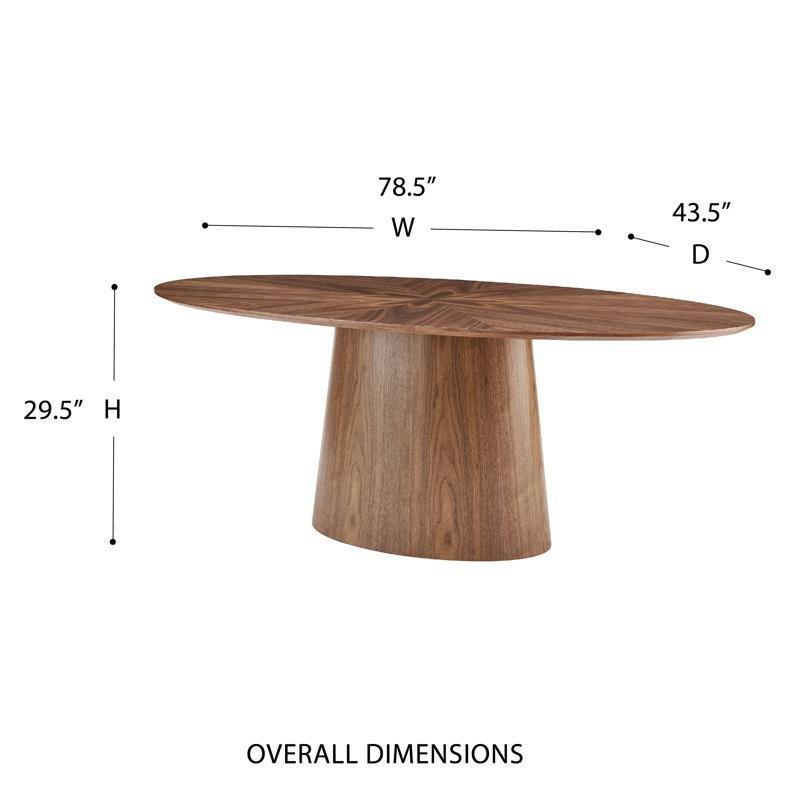 Endüstriyel Ahşap Yuvarlak Pedestal Tabanlı 6 Kişilik Yemek Masası 75 cm Yüksekliği ile - 84109